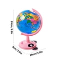 thumbnail image 3 of Dvkptbk Rotating World Globe with Stand for Learning, Educational Rotating World Map Globe, Mini Earth Children Globe for Classroom Geography Education, 3 of 6