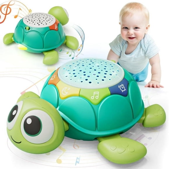 GRM Baby Toys 6 to 12 Months, Baby Crawling Toys Musical Moving Toys for 0-12 Months Old Boys & Girls Gift - Turtle