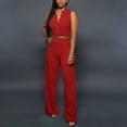 thumbnail image 2 of Timegard Womens Rompers Sleeveless Button Straight Leg Jumpsuit Fall Fashion Casual Comfy Office Outfits, 2 of 7