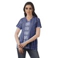 thumbnail image 2 of Moomaya Chemise Tunique Style Enveloppant pour Femmes en Coton Décontracté Col Classique Boutonné, 2 of 6