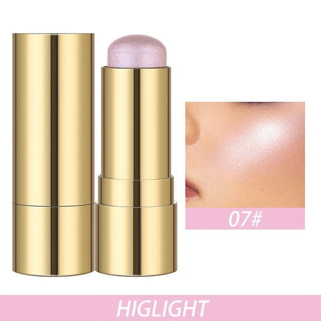 FcBaudy 3 In 1 Multi Stick Blush For Cheeks & Lip Tint & Eyeshadow Makeup, Blush Stick + Highlighter Stick + Bronzer / Complete Face Make Up Powder blusher stick