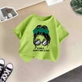 thumbnail image 5 of Hauts de Danse pour Enfants Filles T-Shirt Manches Longues Enfants Filles Mignon Graphique Imprimé Col Rond Manches Courtes Tee Été Décontracté T-Shirt Hauts, 5 of 5