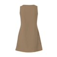 thumbnail image 4 of Mohiass Robe d'Été Sans Manches à Col en V pour Femmes, Couleur Unie, Plage 2024, Robe Bohème Décontractée, Brun, TG, 4 of 7