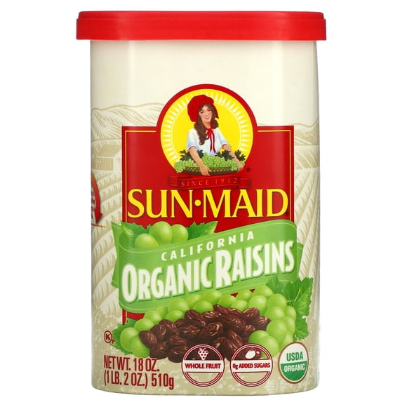 Sun-Maid , Raisins Biologiques de Californie, 18 oz (510 g)