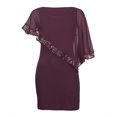thumbnail image 4 of Kcodviy Femmes Grande Taille Froid Robes en Denim pour Femmes Superposition d'Épaule Asymétrique Chiffon Robes Grande Taille pour Femmes Robe Sans Bretelles à Paillettes, 4 of 4