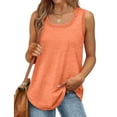 thumbnail image 2 of Timegard Camisoles pour Femmes Été Col Rond Sans Manches Blouse Confortable Tunique Décontractée à Porter avec des Leggings, 2 of 5