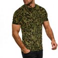 thumbnail image 4 of Ceisia T-Shirt Décontracté pour Homme, Coupe Ajustée, Vert Foncé, Imprimé Camouflage Moucheté, Col Rond, Manches Courtes, Cadeaux, 4 of 9