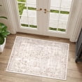 thumbnail image 1 of BERTHMEER 2'x3' Small Area Rugs for Entryway Doorway Entrance Bedroom Kitchen Dorm Vintage Non Slip Washable Oriental Traditional Rugs,Brown, 1 of 5