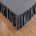 thumbnail image 3 of MesaSe Sheets & Beyond Solid Microfiber 14” Bed Skirt  Queen  White, 3 of 5