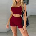thumbnail image 4 of Women Workout Sets 2 Piece Seamless Ribbed Tank High Waist Shorts Yoga Outfits, 4 of 4