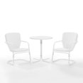 thumbnail image 4 of Crosley Ridgeland 3 Piece Outdoor Bistro Set in White Gloss, 4 of 8