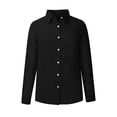 thumbnail image 4 of KIHOUT Spring Winter Womens Tops Fashion Casual Pockets Solid Color Turn-Down Neck Cardigan Long Sleeve Loose T-Shirt Blouse Button Tops, 4 of 5