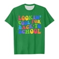 thumbnail image 3 of WEAIXIMIUNG Chandails de Sport pour Filles 10-12 Enfant Rentrée des Classes Saison Imprimé Graphique Col Rond Manches Courtes T-Shirt d'Été Décontracté, 3 of 4