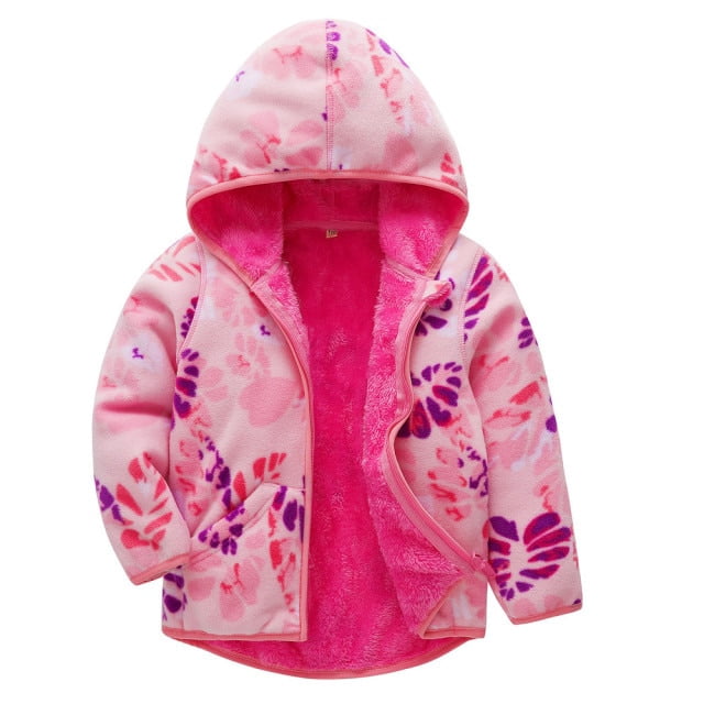 AAMILIFE Girls Polar Fleece Lined Sherpa Jacket with Hood Wool Warm Coat