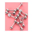 thumbnail image 4 of 5Pairs 5 Styles Round Ball Stud Stainless Steel Barbell Earring Set Cartilage Helix Earring Piercings Tragus Cartilage Ear Rings Set (Silver), 4 of 7