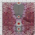thumbnail image 1 of Soimoi Japan Crepe Satin Fabric Geometric Check,Lily & Panel Printed Fabric 1 Yard 42 Inch Wide, 1 of 3