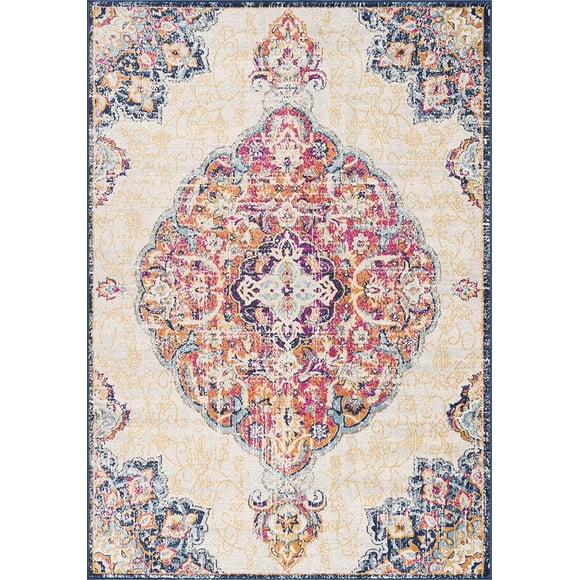 Rug Branch Savannah Tapis d'Entrée Traditionnel pour Aire et Coureur (2x3 Pieds) - 2 Pieds3 Pouces x 3 Pieds, Crème