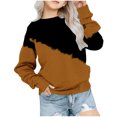 thumbnail image 1 of Besolor Oversized Sweatshirt for Girls Fall Casual Round Neck Long Sleeve Tops Fashion Color Block Outfits, 1 of 5