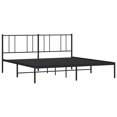 thumbnail image 2 of vidaXL Metal Bed Frame with Headboard Black 193x203 cm, 2 of 5