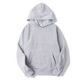 thumbnail image 1 of YONGHS Chandail à Capuchon Ample pour Homme, Coupe Décontractée, avec Poche, Gris, m, 1 of 7