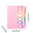thumbnail image 3 of Fridja Clearance 6 Grids Rainbows Classification organ Pack office Data Storage Folder A4 Paper File organizer with Elastic Buckle Closure for Home School offices, 3 of 6