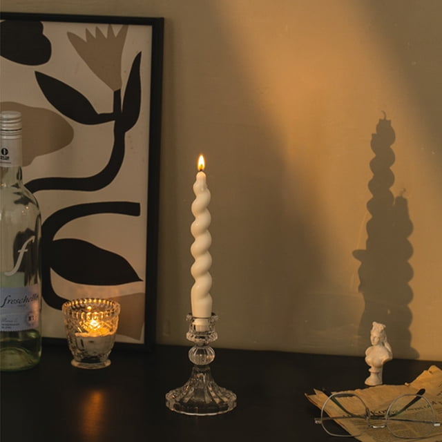 French Relief Glass Candlestick With Medieval High Tables Atmospheres Candlestick Home Dining Room Decoration