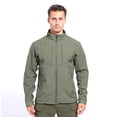 thumbnail image 1 of LSLJS Outdoor Skin Soft Warm Fleece Sports Stand-up Collar Men's Jacket( Army Green, S), 1 of 9