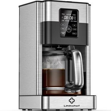 Coffee Maker 12 Cup Programmable Drip with Glass Carafe, 12-Hour Auto Brew Timer, Keep Warm Plate, Easy Clean Filter Basket