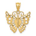 thumbnail image 1 of 14K Yellow Gold Butterfly Pendant, 1 of 2
