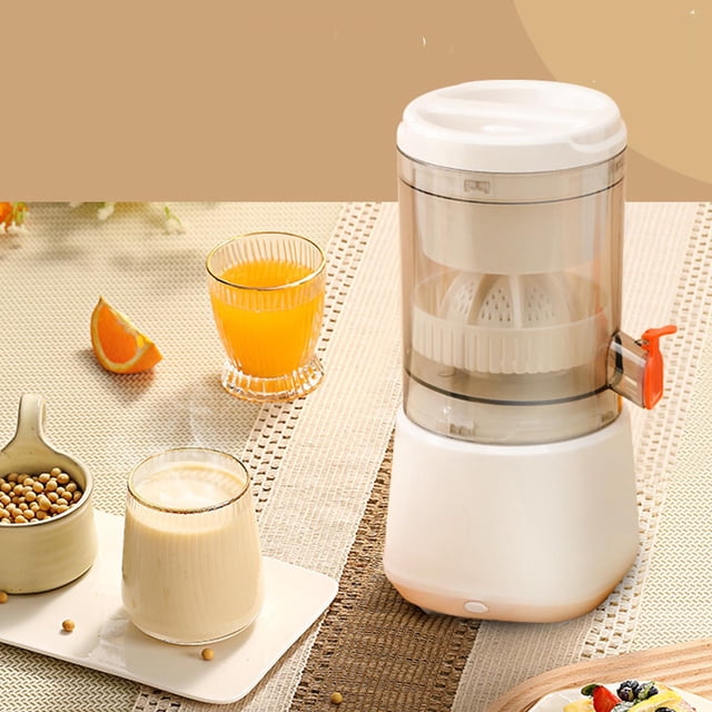 Portable Rechargeable Juicer Machine, Low Noise Practical Multifunctional Rechargeable Electric Citrus Juicer with Cover for Apartments