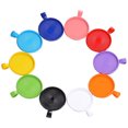 thumbnail image 4 of maskred 100pcs Base Pendant Tray Round Blank Self-Assembly Findings Crafts Necklace Pendants Accessory Fashion Colorful Yellow Pink, 4 of 6