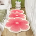 thumbnail image 4 of Flower Pattern Non Slip Washable Rugs Floor Mat Entryway Rug Non Slip Kitchen Floor Mats With Rubber Backing For Entrance Bedroom Bathroom Indoor Door Carpet For Home, 4 of 7