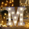 thumbnail image 2 of TopLLC Alphabet LED Letter Lights Light Up White Plastic Letters Standing Hanging A-M & on Clearance, 2 of 3