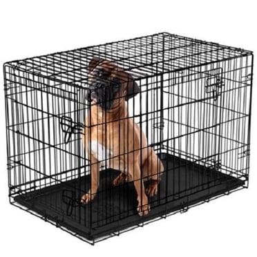 Vibrant Life Cage pliable en fil métallique pour chien avec plateau,48 in