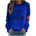 thumbnail image 1 of Ketyyh-chn99 T-Shirts pour Femmes Mode Tendance Ample Mignon Été Manches Courtes Tunique Décontractée Hauts Confortables Amples Col Rond Hauts Bleu,G, 1 of 2
