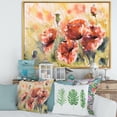 thumbnail image 3 of Designart Red Poppy On A Field FLOAT FRAME WALL ART, 3 of 4