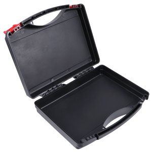 LOLIPPYY Boîte à outils électrique en plastique, Boîte de rangement électronique, Boîtier en plastique avec poignée, Organisateur d'outils, Noir