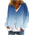 thumbnail image 1 of MeetoTime Women's 2024 Fall Knit Cardigans Open Front Long Sleeve V Neck Button Loose Cardigan Sweaters, 1 of 5