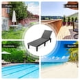 thumbnail image 4 of Gymax Chaise Longue Inclinable d'Extérieur pour Patio avec Dossier Réglable, Noire, 4 of 10