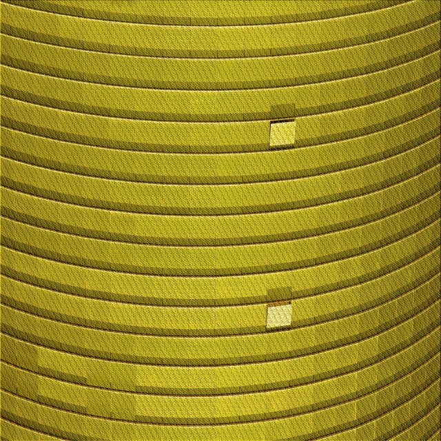 Ahgly Tapis d'Intérieur Lavable en Machine Carré Transitionnel Jaune Foncé Vert, 5 Pieds Carré