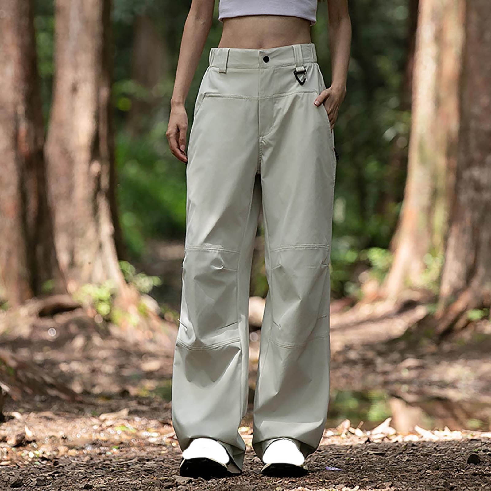 Wensltd Pantalon de Pluie Femme Pantalon Imperméable Léger Respirant Randonnée Cyclisme Plein Air avec Poches