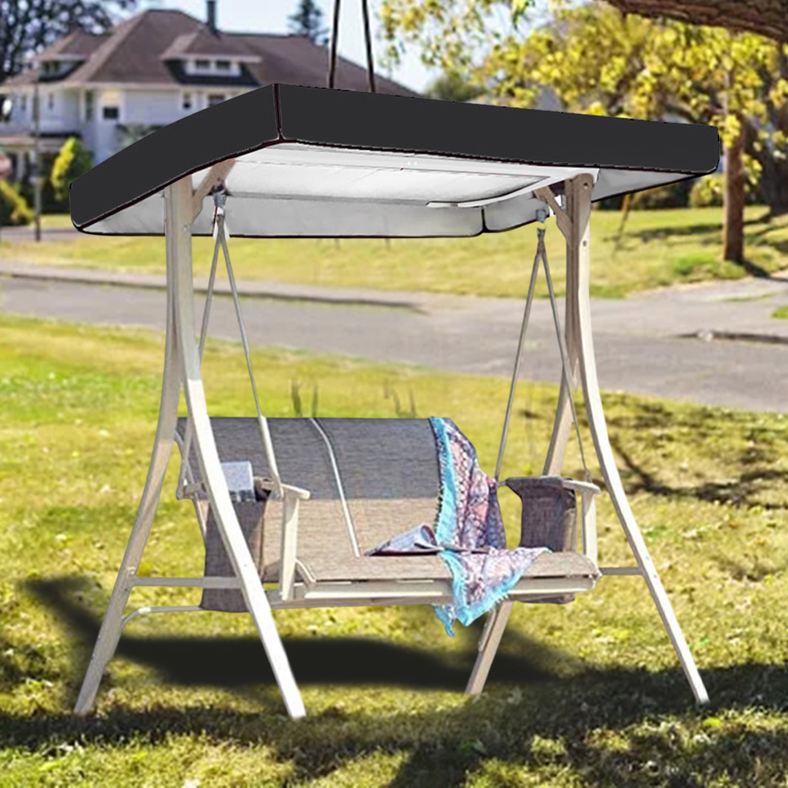 Toit de Remplacement pour Balançoire de Jardin - Toit Universel pour Balançoire de Porche Ou Transat de Jardin, 2-3 Places, 191 X 120 cm