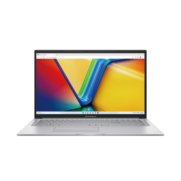 ASUS Vivobook 17 17.3" FHD Laptop, Intel Core 5 120U, 16GB RAM, 512GB SSD, Numeric Keypad, Wi-Fi 6, Windows 11 Home, Cool Silver