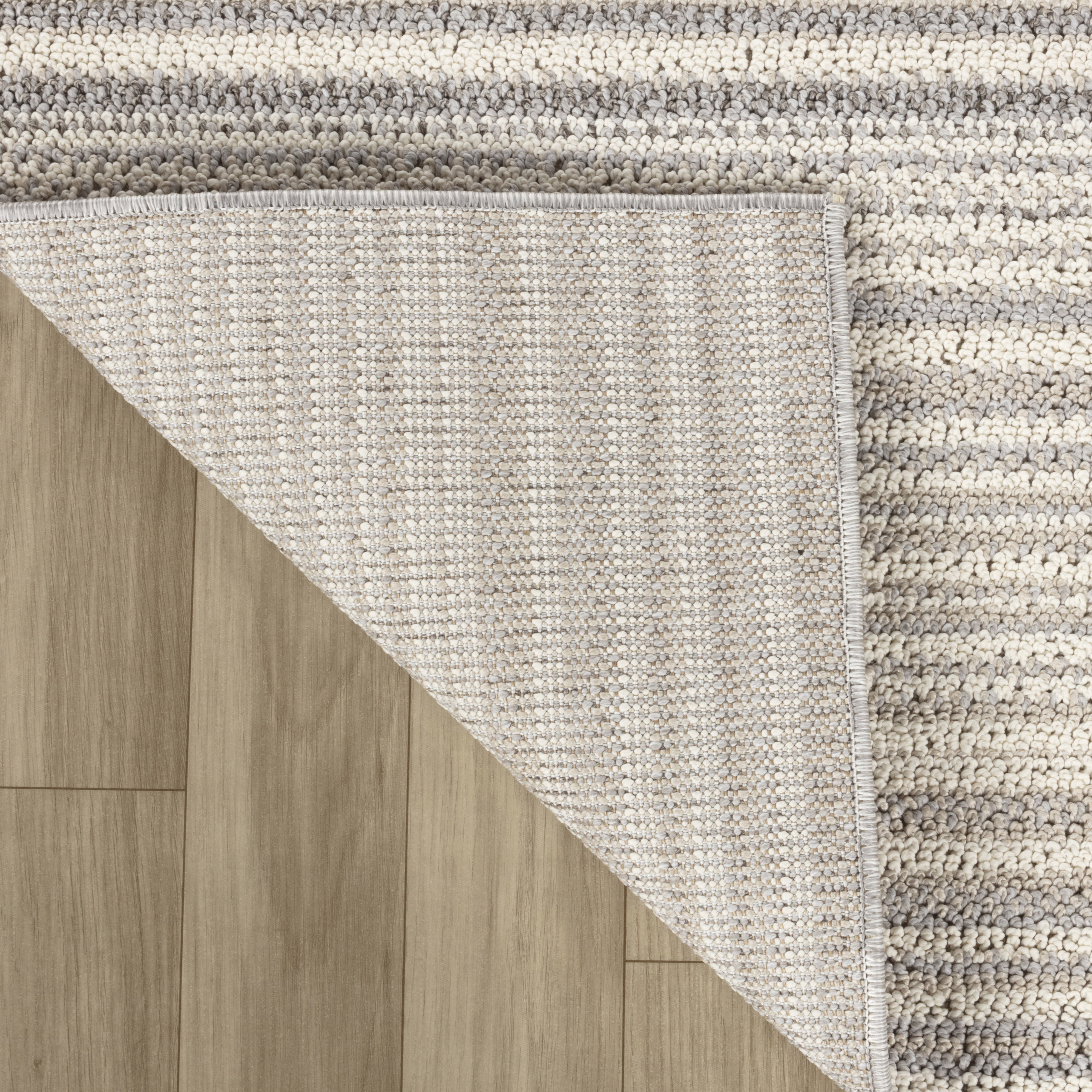 Tapis d'intérieur moderne Branch Jules, gris beige, lignes - Salon, chambre, salle à manger et cuisine