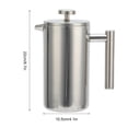 thumbnail image 2 of Coffee Pot, French Press Stainless Steel Coffee Pot Hand Brewed Coffee Tea Maker Tea Maker and Milk Maker for Home (1000ML), 2 of 9