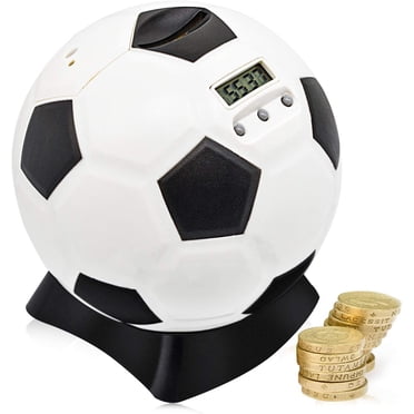 Tirelire avec Comptage Numérique, Tirelire avec Ballon de soccer, Grande Tirelire pour Enfants, Éducation Précoce, Grande Tirelire avec Écran LCD Automatique