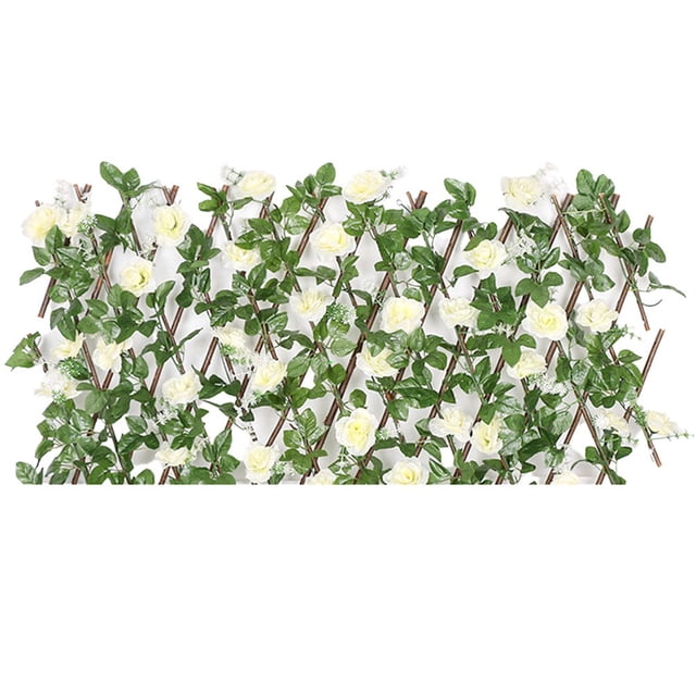 Feimier Artificial Fence Courtyard Wall Fence Terrace Decoration Wooden Telescopic Fence