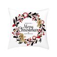 thumbnail image 1 of Agiferg Christmas New Pillowcase Rag Linen Pillowcase Back Cushion Cover, 1 of 2