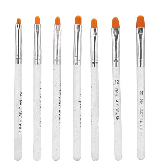 Nail Brush, For Nail Art Not Easy To Rust Nail Painting Brush, Not Easy To Shed Hair Manicure Store For Home Transparent Color,Gold