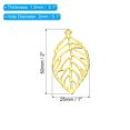 thumbnail image 2 of Unique Bargains Leaf Pendants, 80 Pack Metal Tree Leaf Beads Bulk Leaves Charm Mesh for Jewelry Making Style 3, Golden, 2 of 7